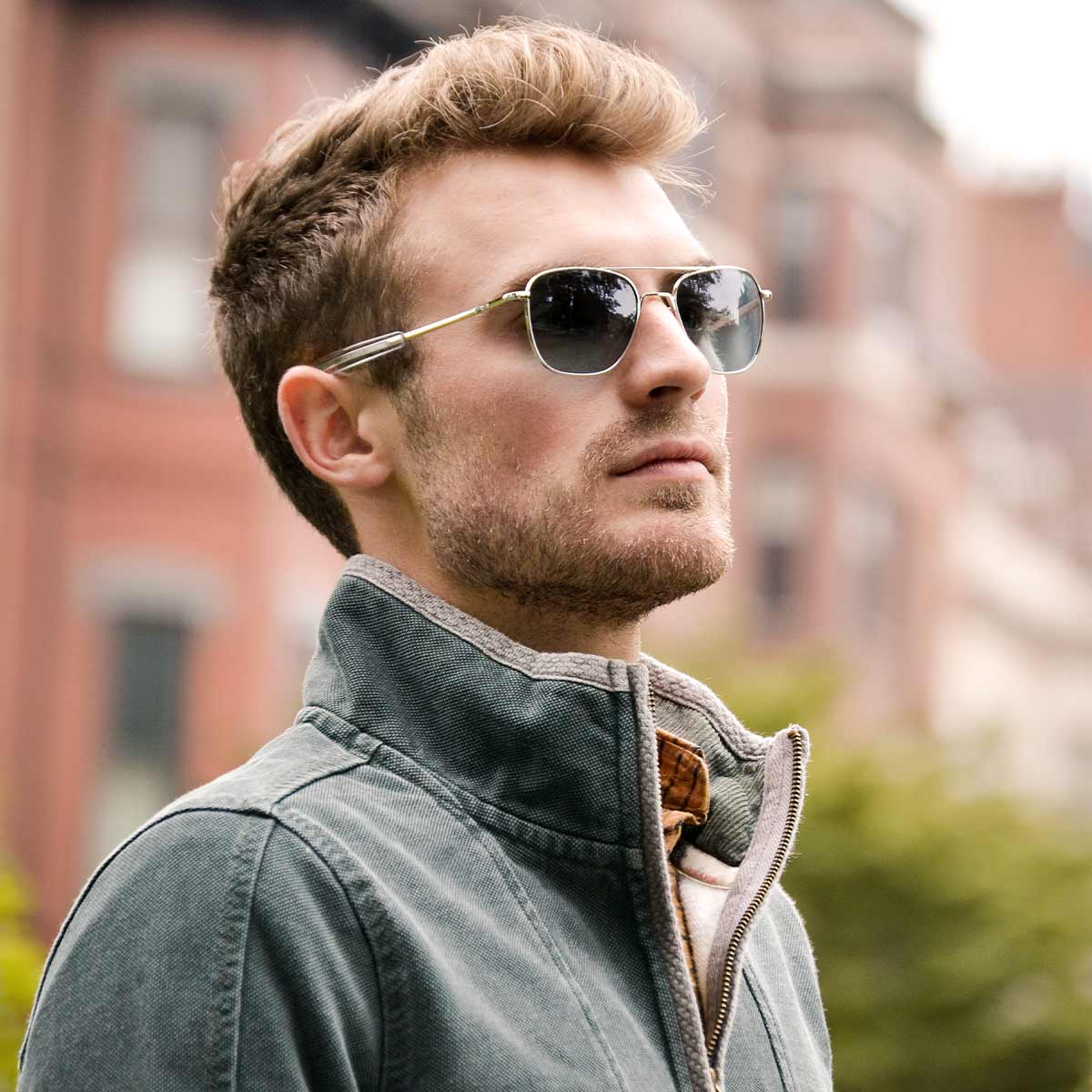 Randolph Aviator occhiali da sole graduati oro bianco blu