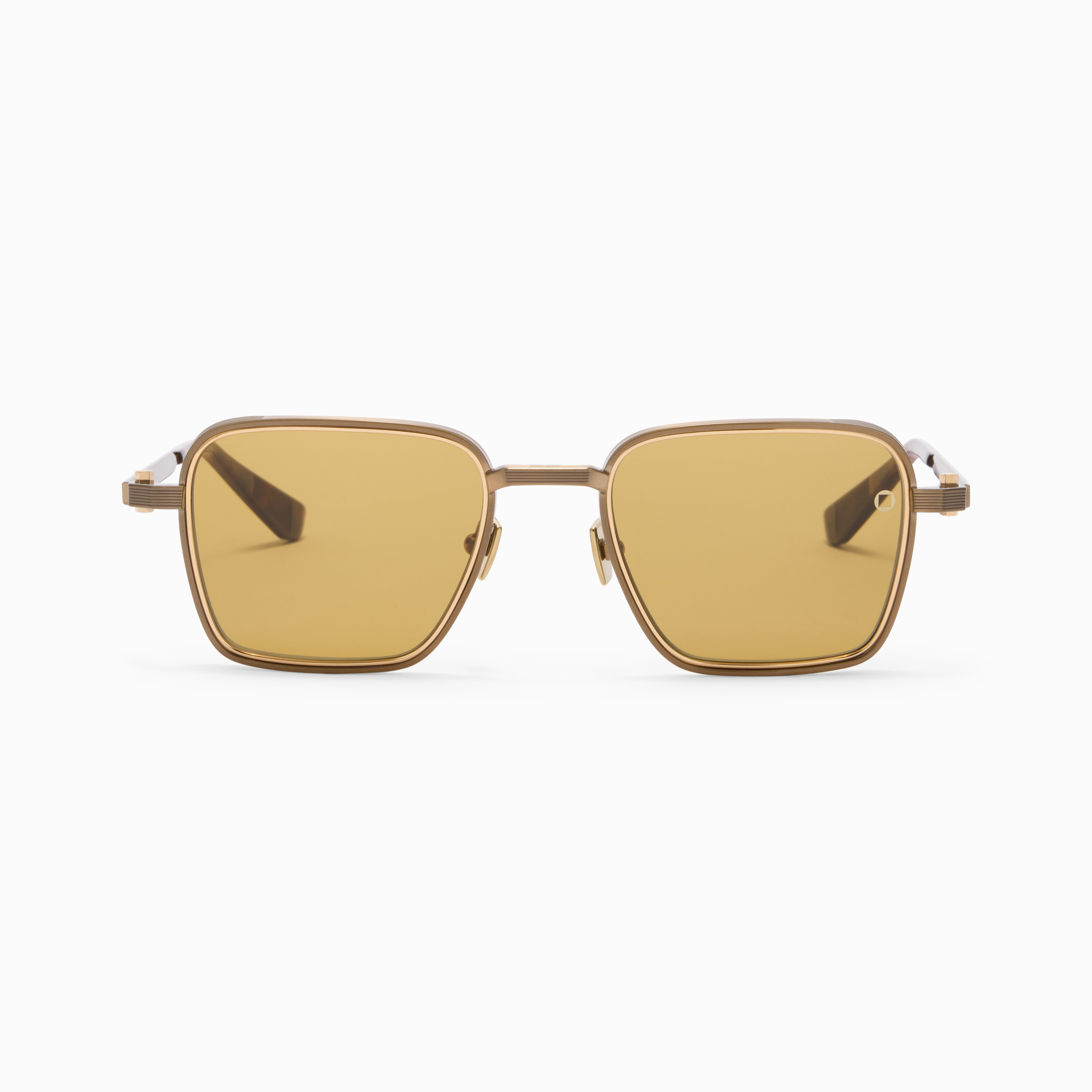 Akoni Etere Giano-Two occhiali da sole Antique 12k Gold titanio