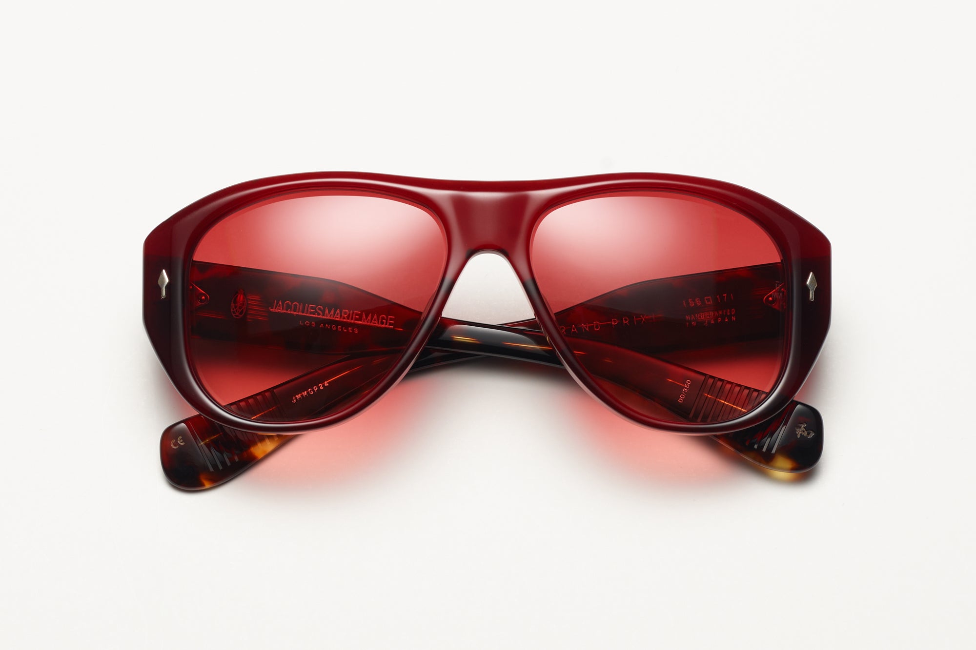 Jacques Marie Mage Grand Prix occhiali da sole burgundy