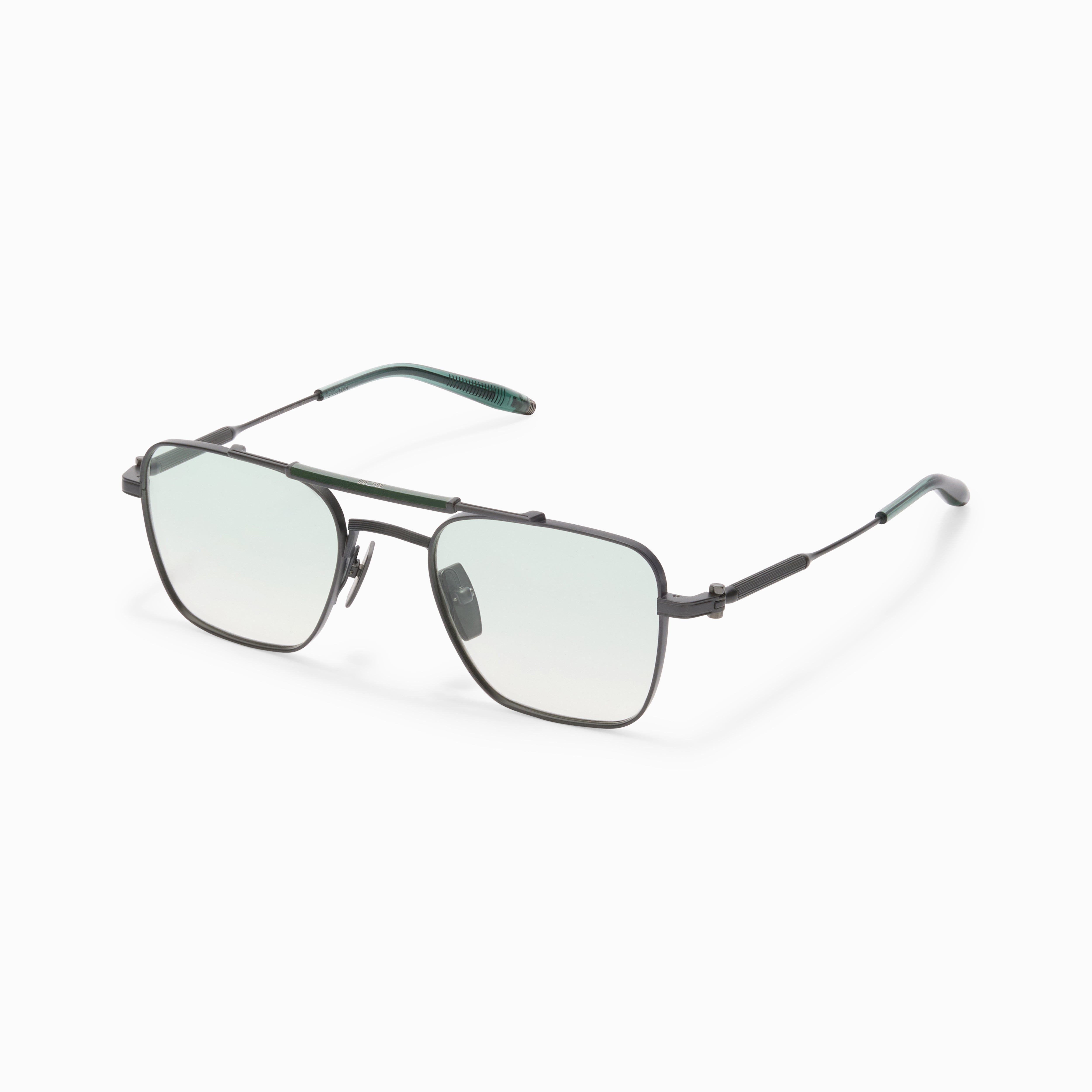 Akoni Horizon Europa occhiali da sole Brushed Black Iron metallo