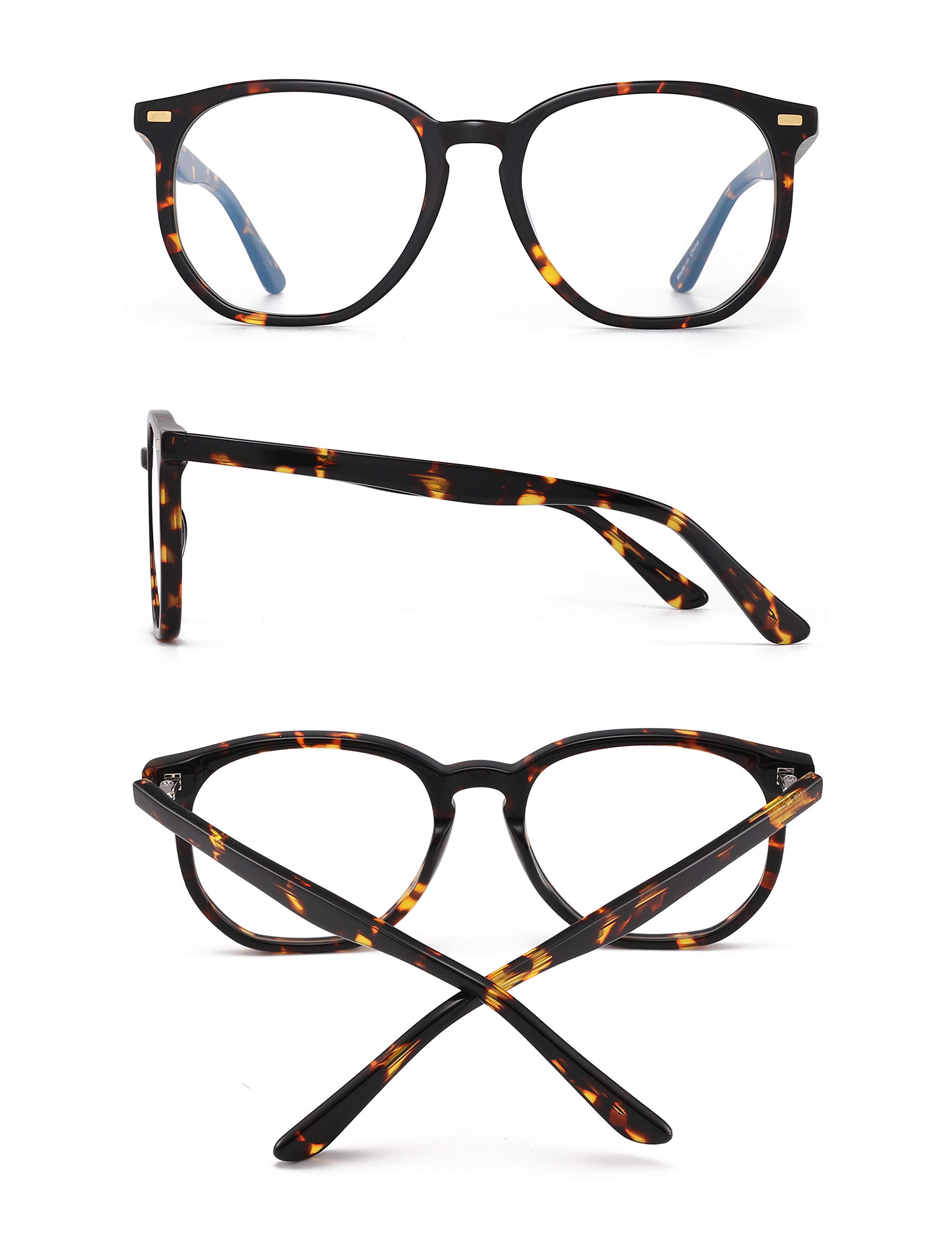 Glindar Esagonali Acetato Occhiali Filtro Luce Blu Trasparenti