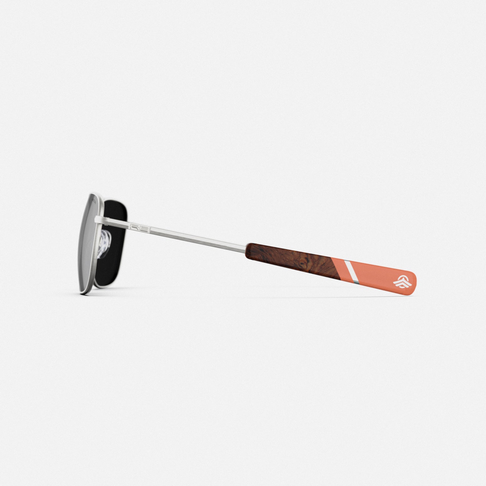 Randolph Aviator Satin Silver Silver Mirror occhiali sole 55