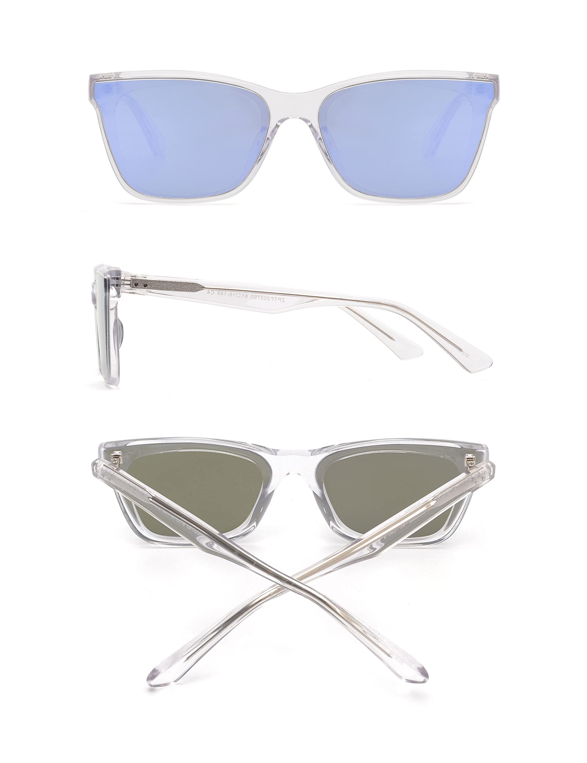 Glindar Quadrati Vintage occhiali sole donna acetato