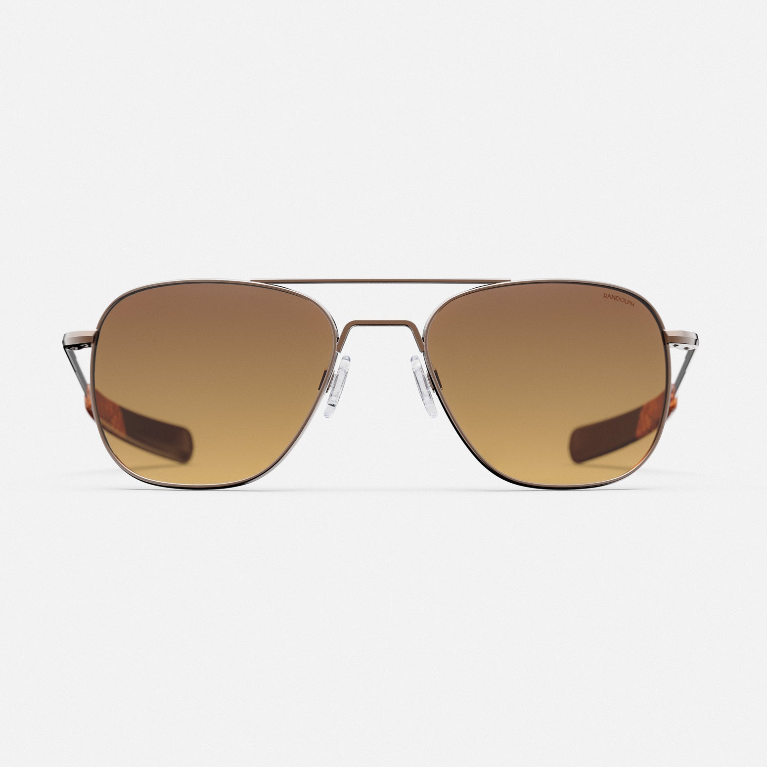 Randolph Aviator Chocolate Gold Cape Sand occhiali da sole 55mm