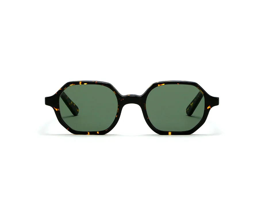 L.G.R Zanzibar Occhiali da Sole Havana Scuro Verde