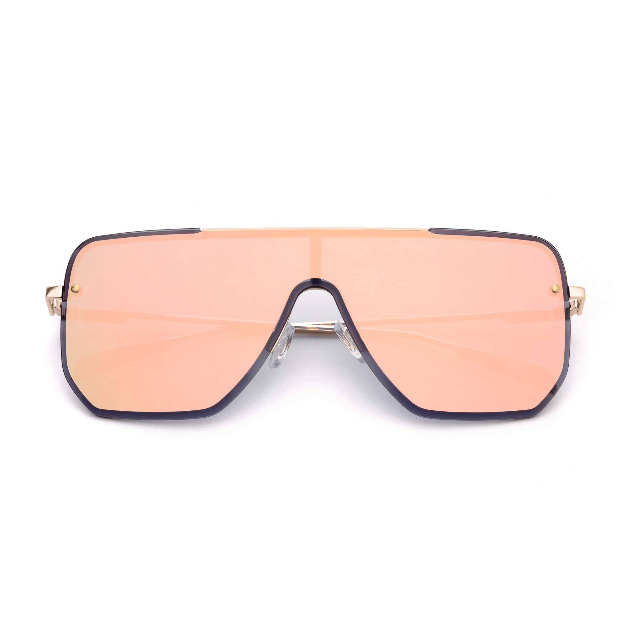 Glindar Scudo occhiali da sole oversize flat top unisex sport