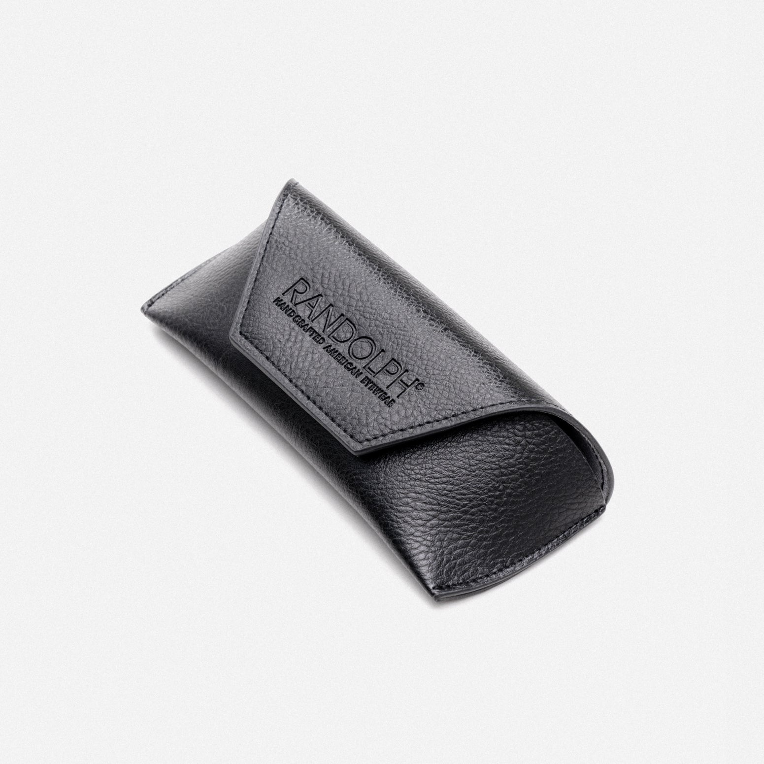 Randolph Travel custodia occhiali nero similpelle