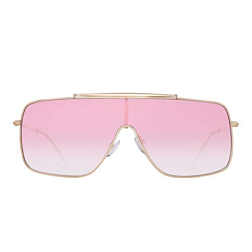 Glindar Scudo occhiali da sole monopezzo metallo donna