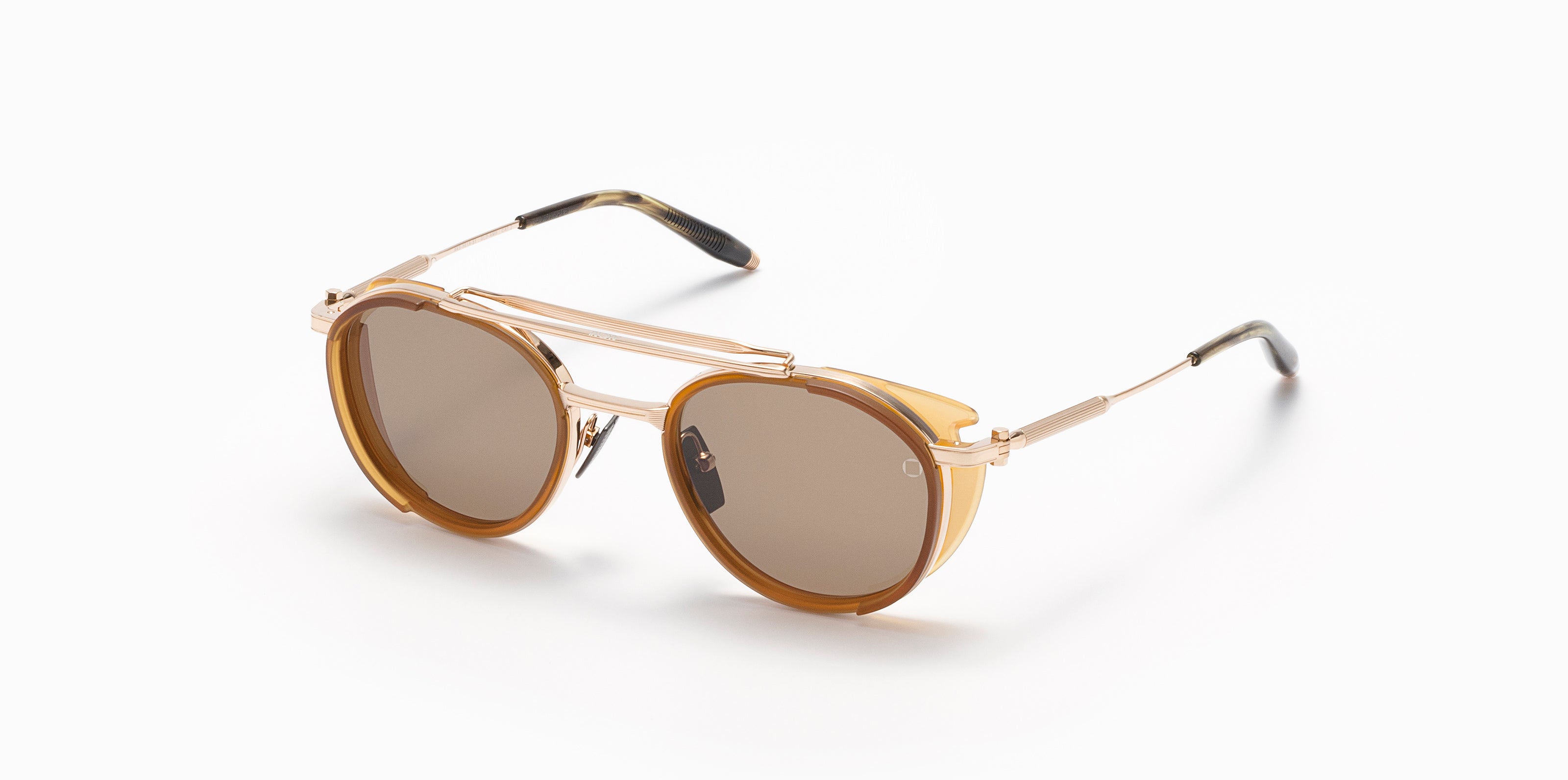 Akoni Horizon Skymapper occhiali da sole oro bianco ghiacciaio