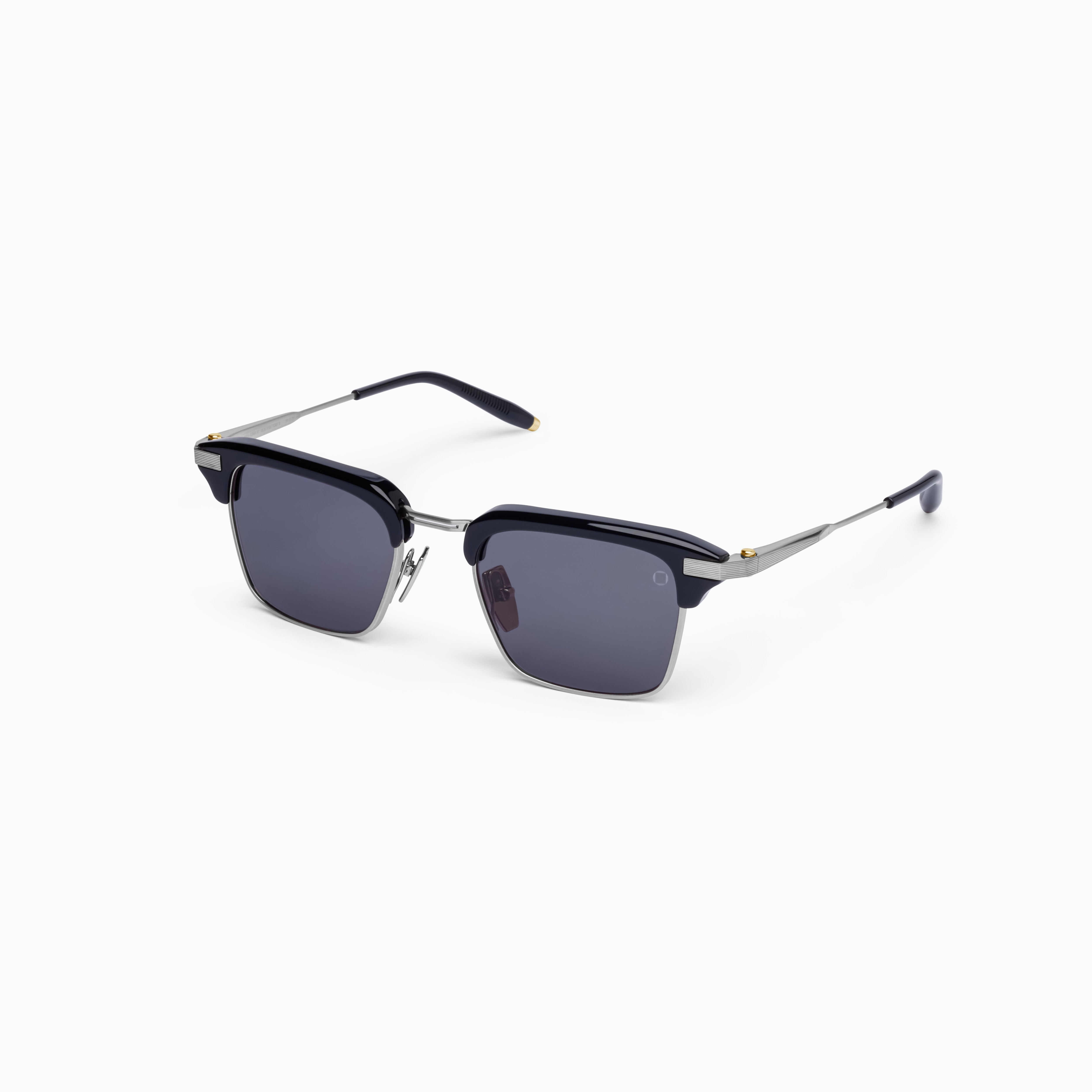 Akoni Horizon Euclid occhiali da sole nero palladio browline