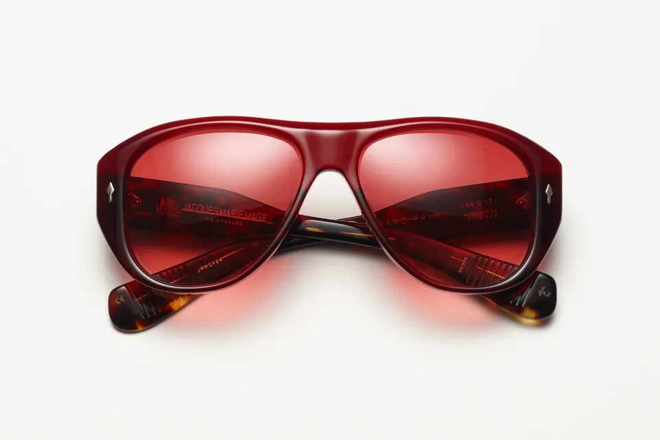 Jacques Marie Mage Grand Prix occhiali da sole burgundy