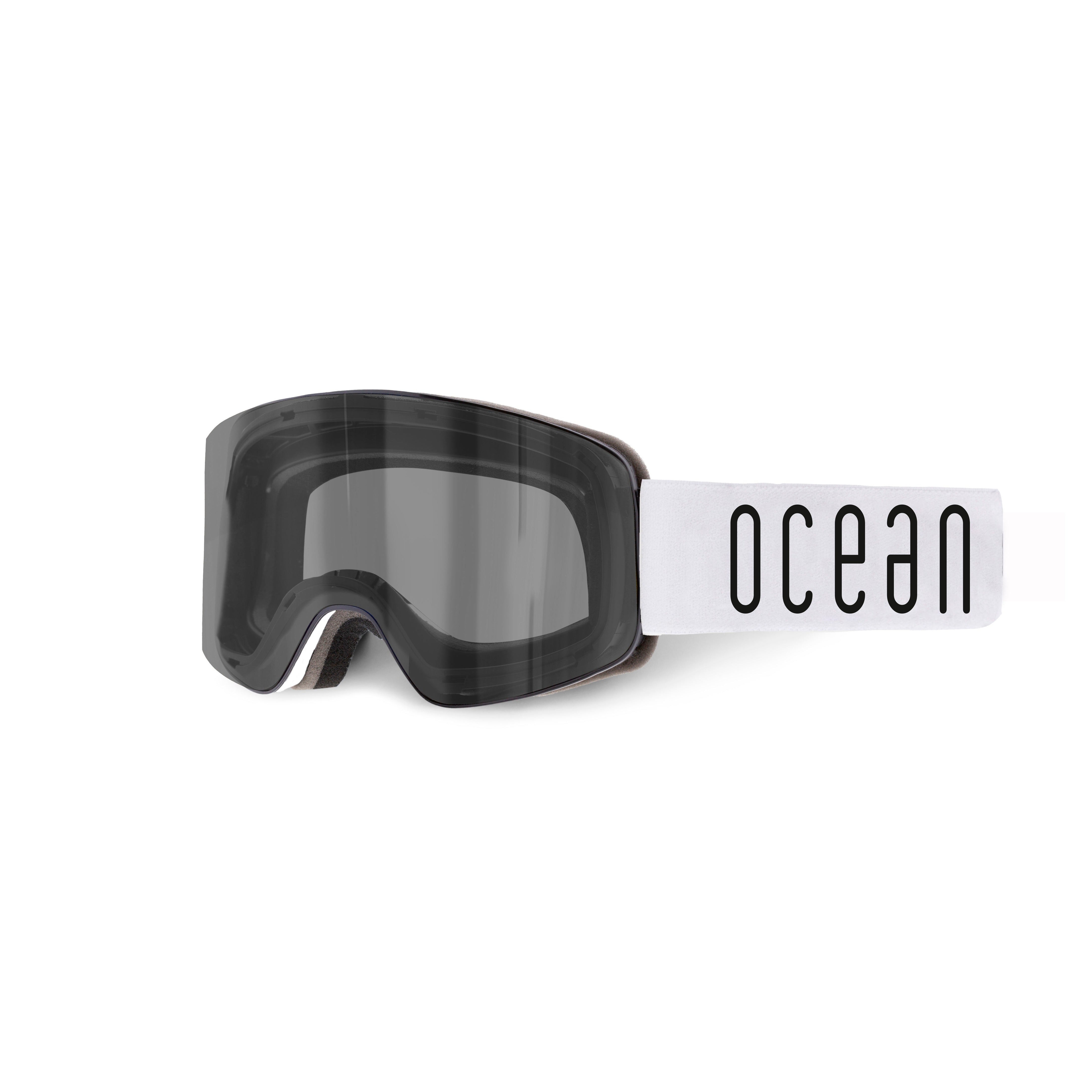 Ocean Etna maschera da sci nera lente smoke