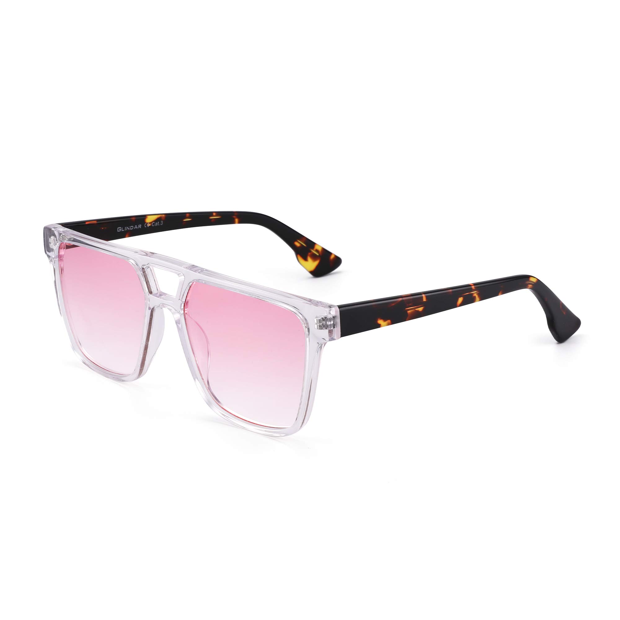 Glindar Retro Square occhiali da sole acetato sfumati unisex