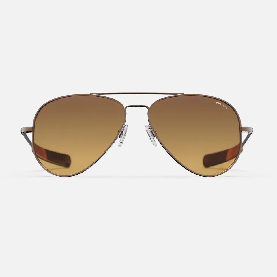 Randolph Concorde occhiali sole graduati 22k chocolate gold cape sand