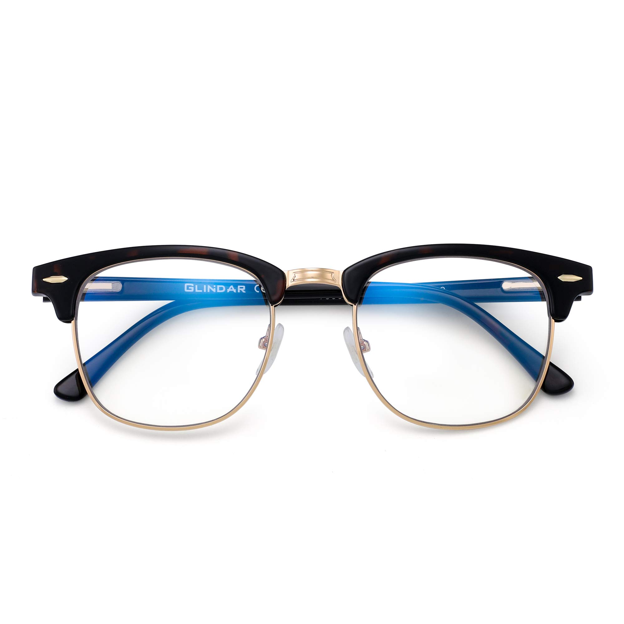 Glindar Retro Classico Browline occhiali luce blu computer