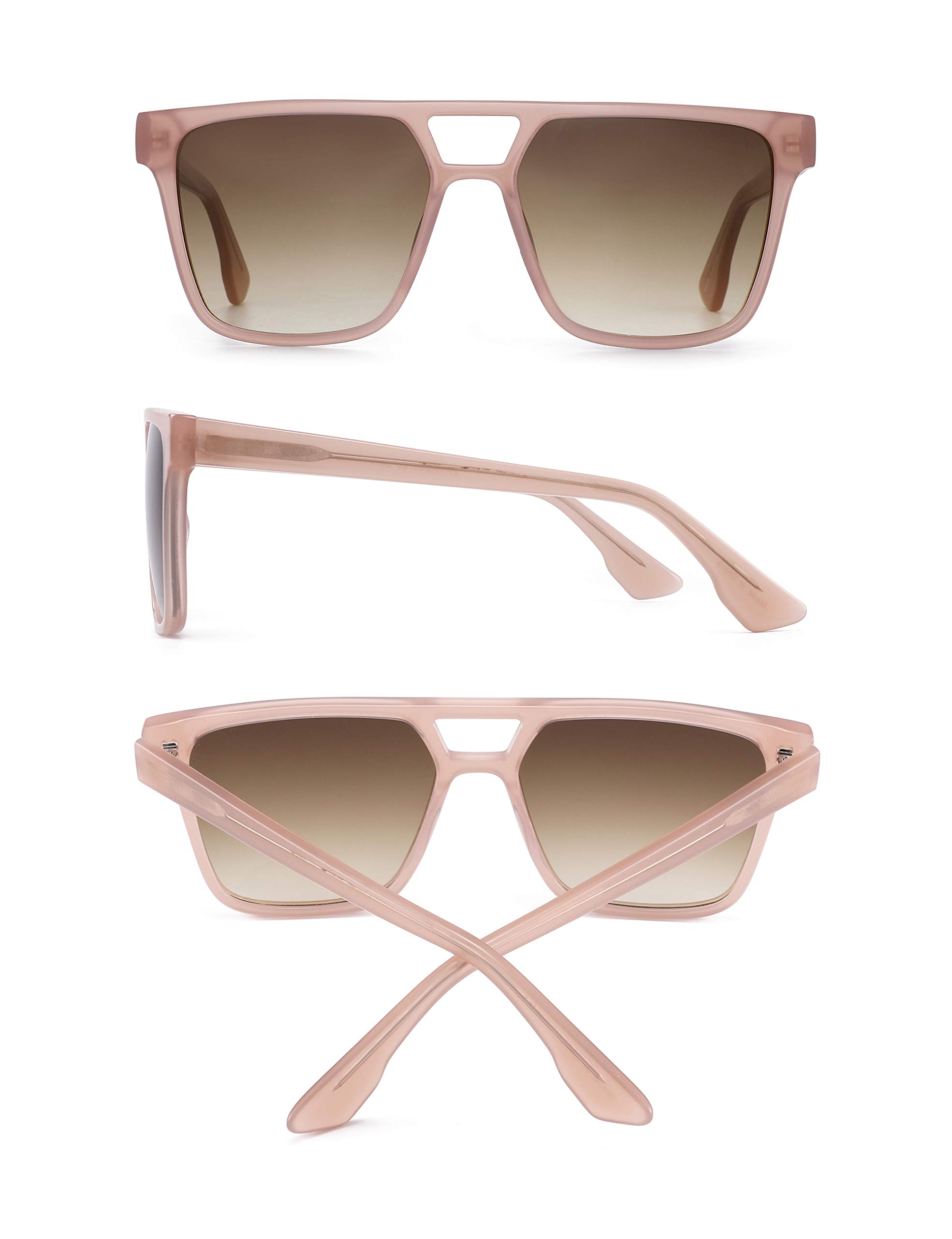 Glindar Retro Square occhiali da sole sfumati acetato