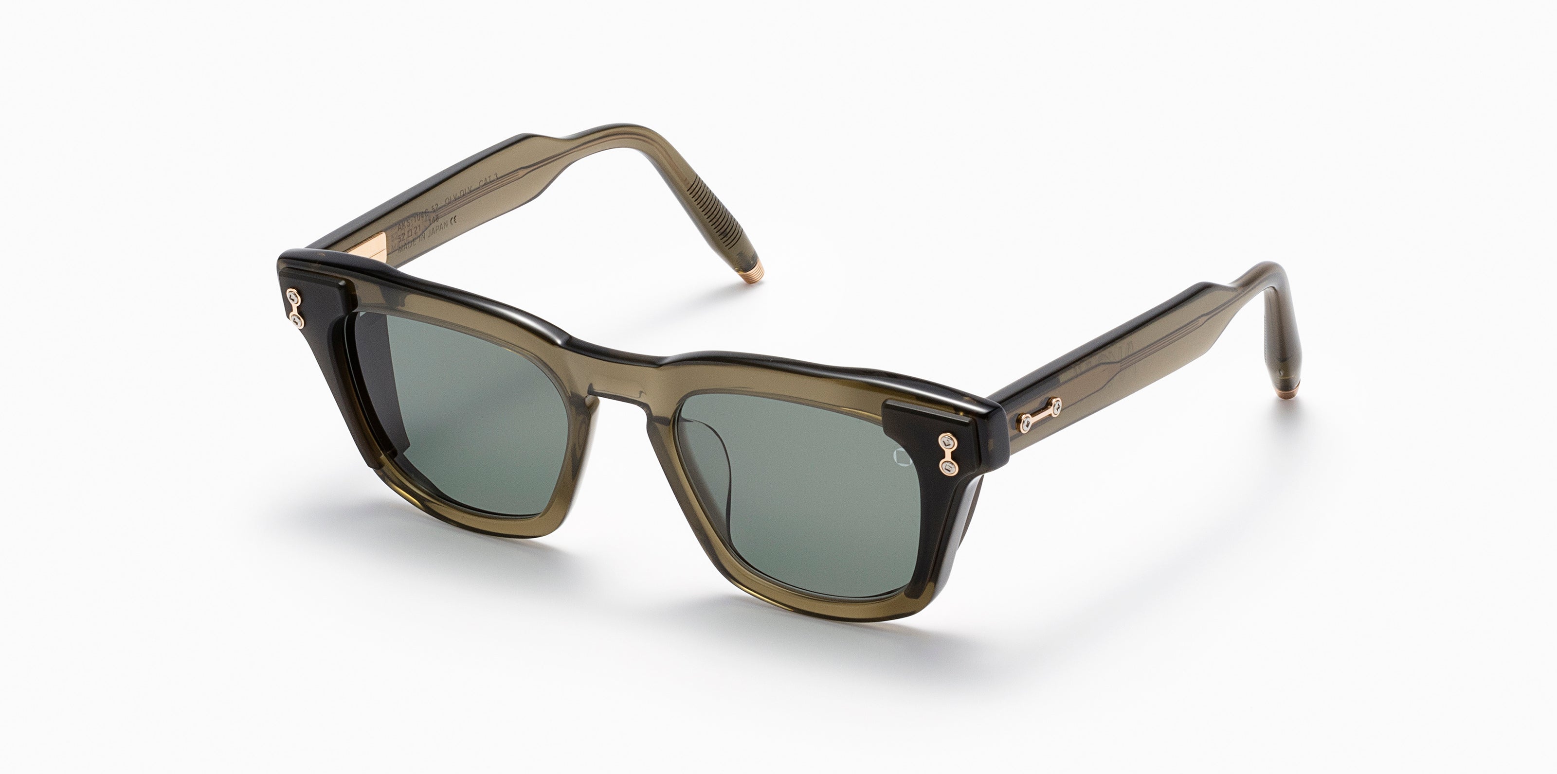 Akoni Horizon Ara occhiali da sole Olive acetato wellington
