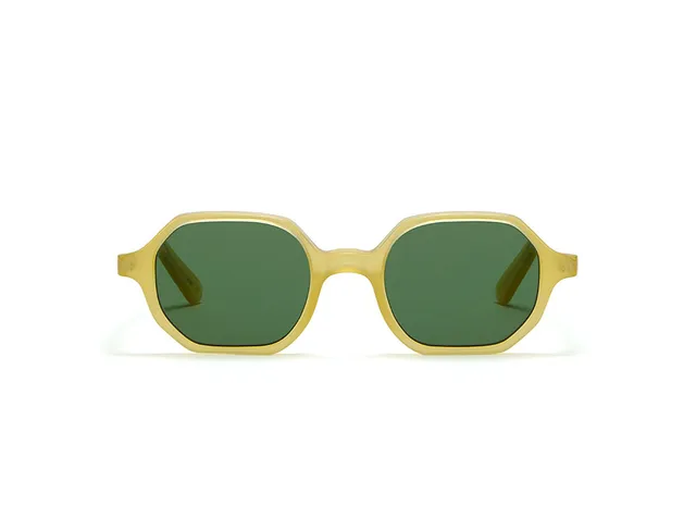 L.G.R Zanzibar occhiali da sole miele lente verde