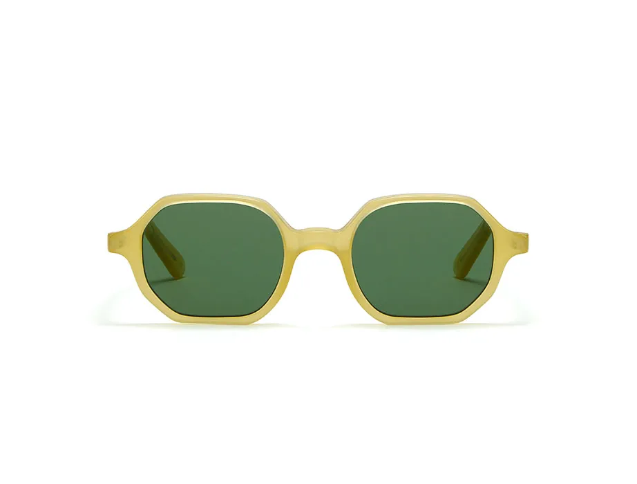 L.G.R Zanzibar occhiali da sole miele lente verde