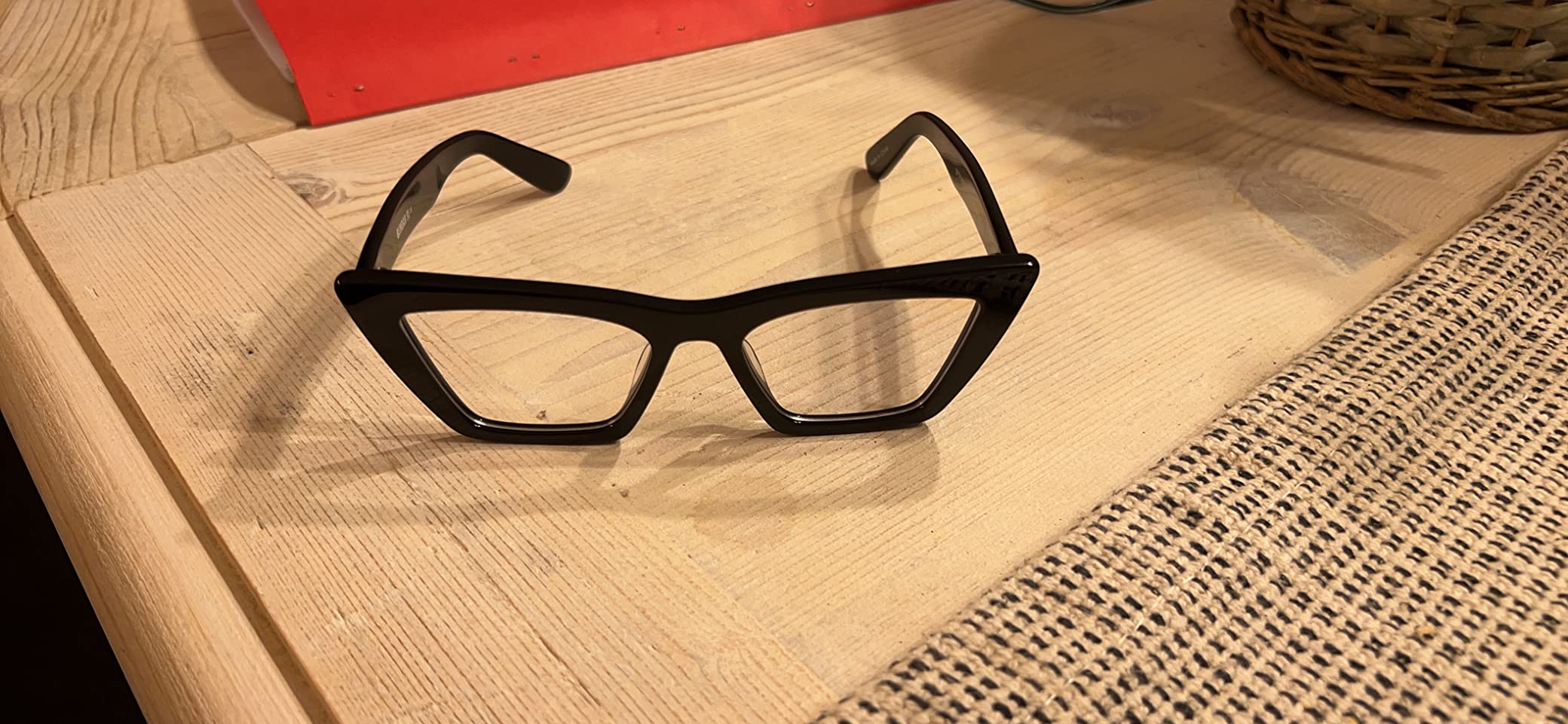 Glindar occhiali luce blu cat eye neri in acetato