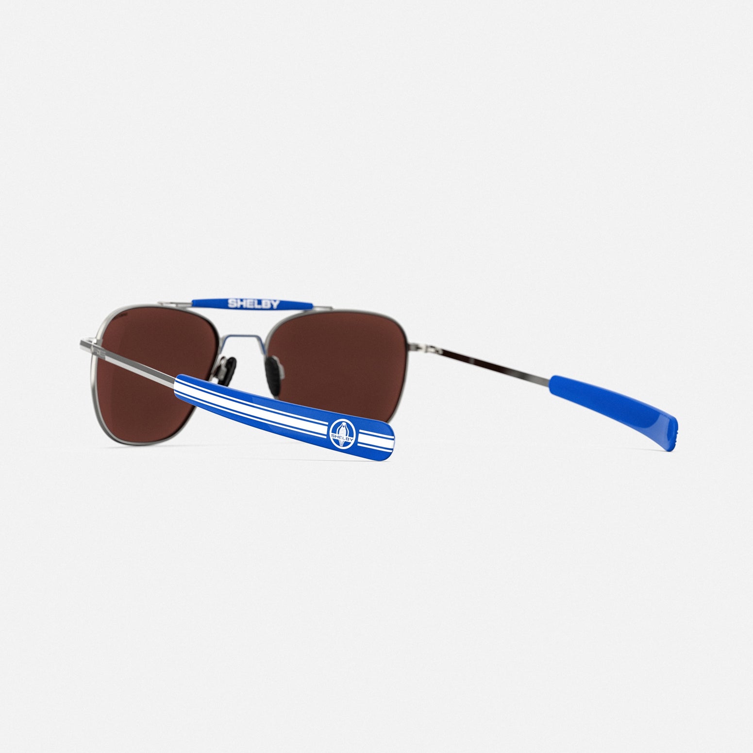 Randolph Shelby Aviator II Gunmetal Le Mans Blue occhiali da sole vetro