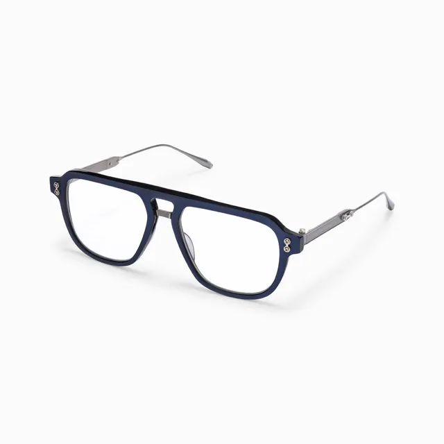 Akoni Horizon Argo occhiali da vista blu metallo