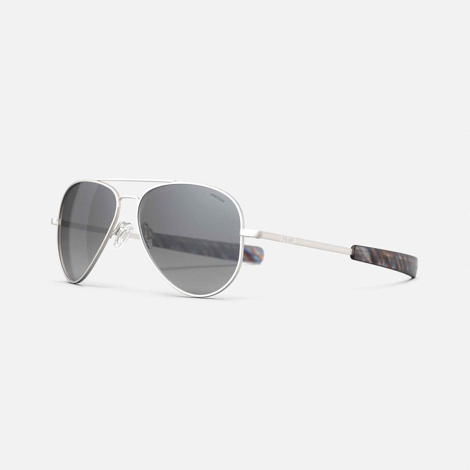 Randolph Concorde Satin Silver occhiali da sole polarizzati 57 mm