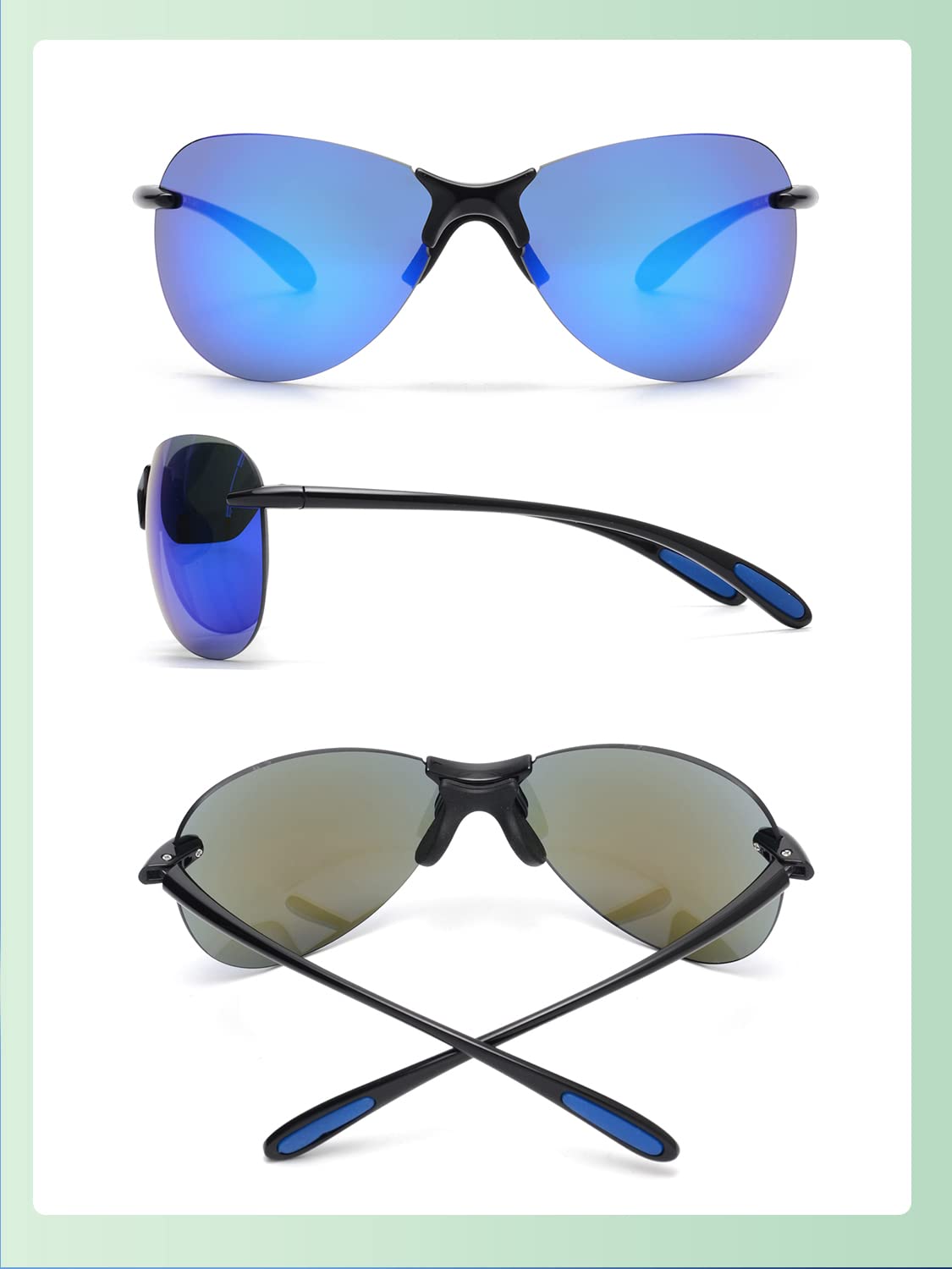 Glindar TR90 Pilot occhiali da sole sportivi uomo donna