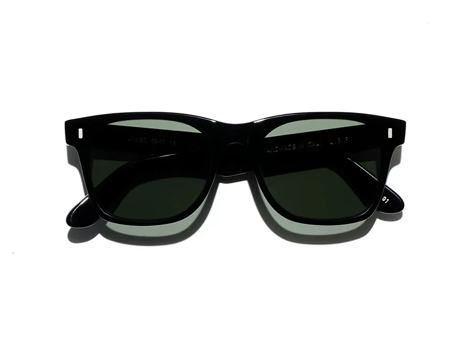 L.G.R Jambo occhiali da sole nero lente verde g15