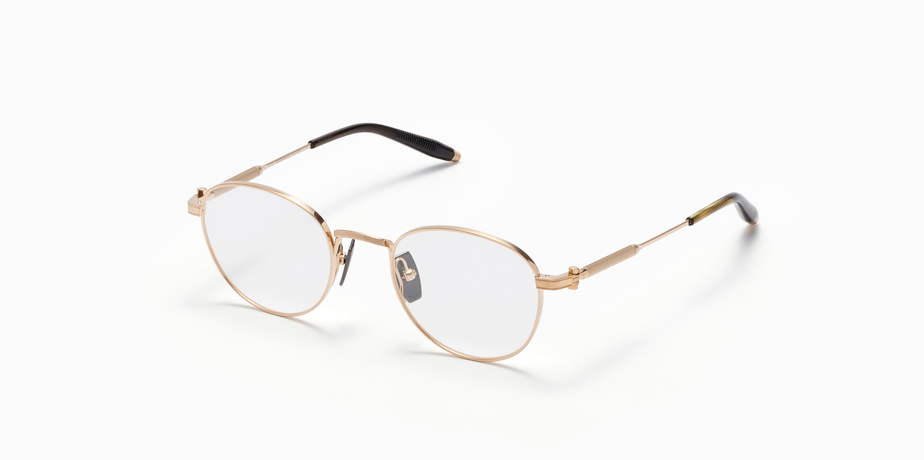Akoni Horizon Pioneer occhiali da vista oro bianco 49 titanio