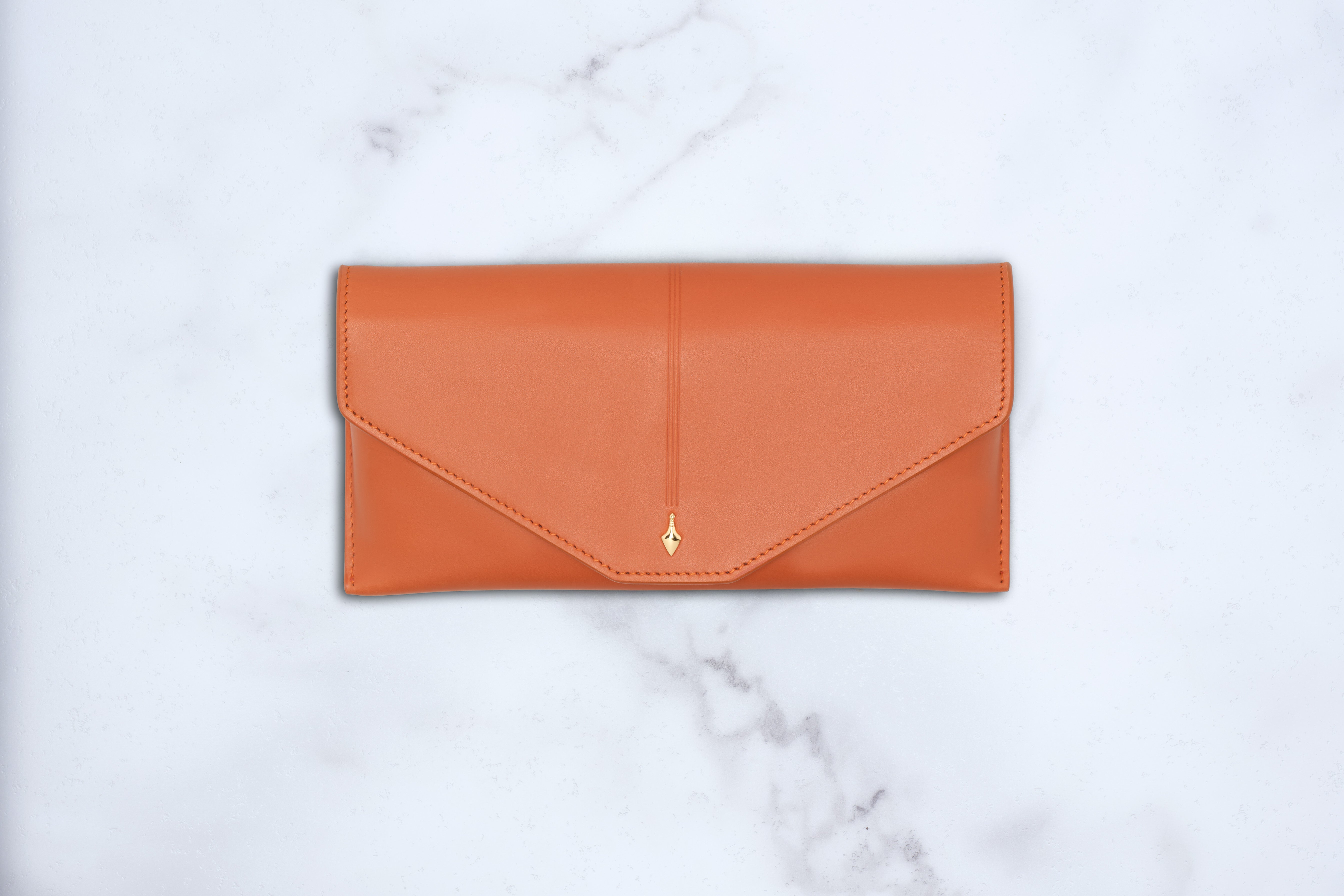 Jacques Marie Mage Circa Envelope custodia occhiali arancione