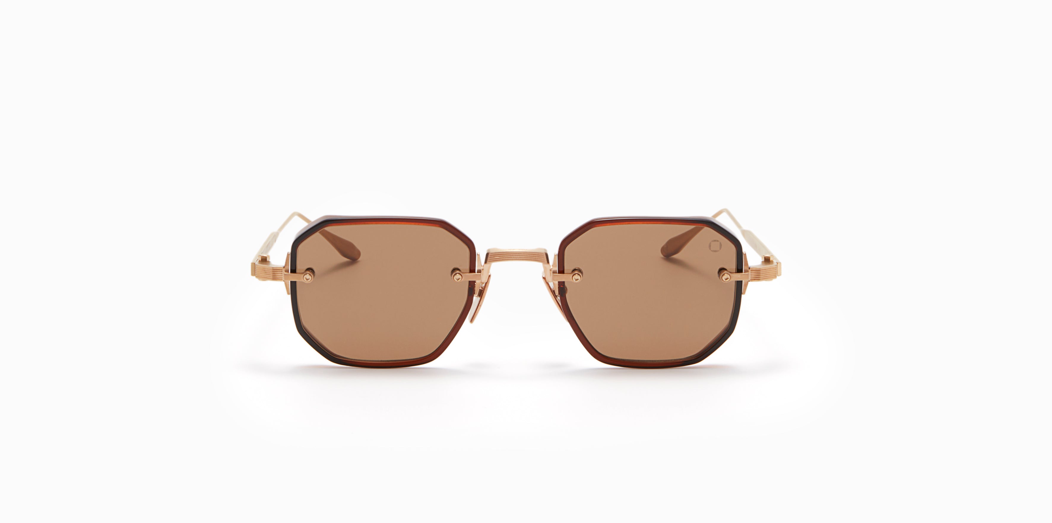 Akoni Etere Juno-Two occhiali da sole Dark Crystal Brown titanio