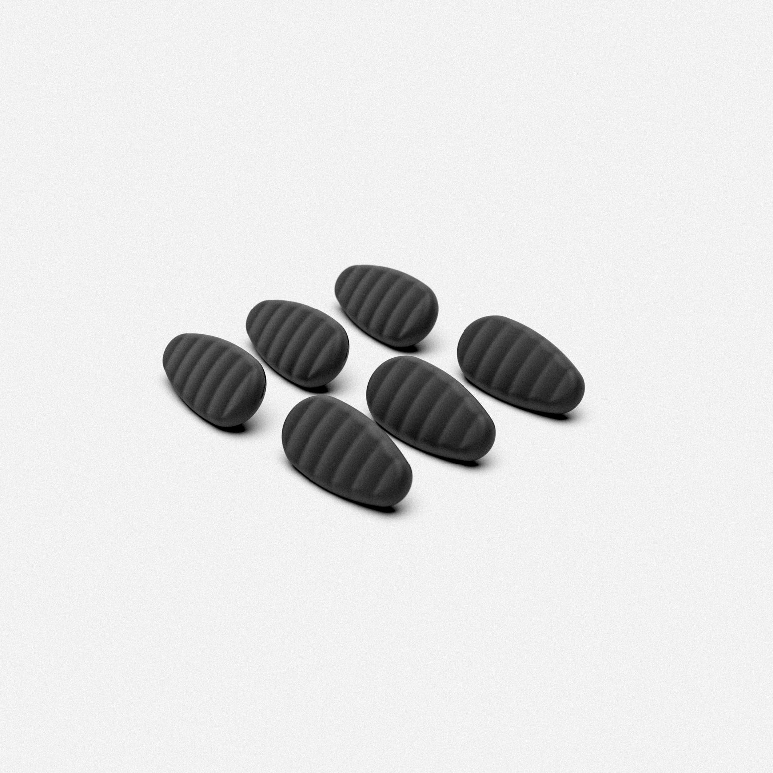 Randolph Black Ridges Naselli Occhiali Neri 3 Paia Small