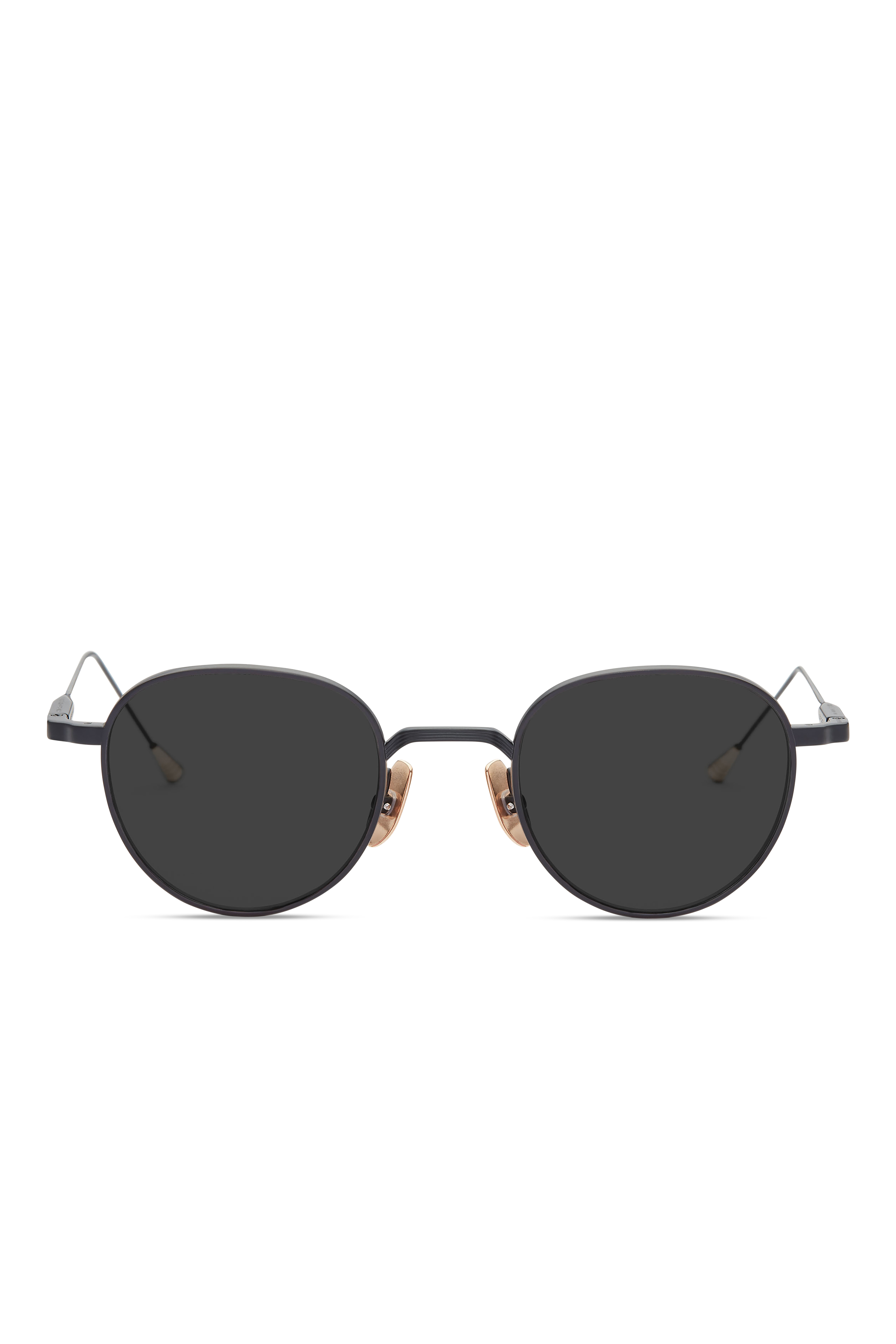 Lunetterie Générale Café Racer occhiali da sole nero grigio tondi