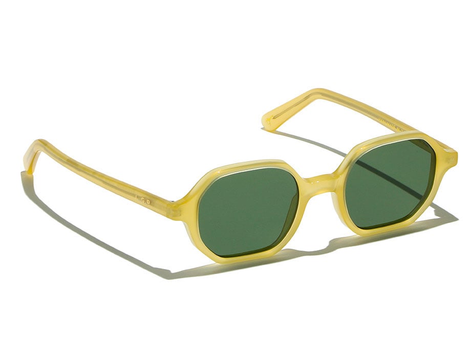 L.G.R Zanzibar occhiali da sole miele lente verde