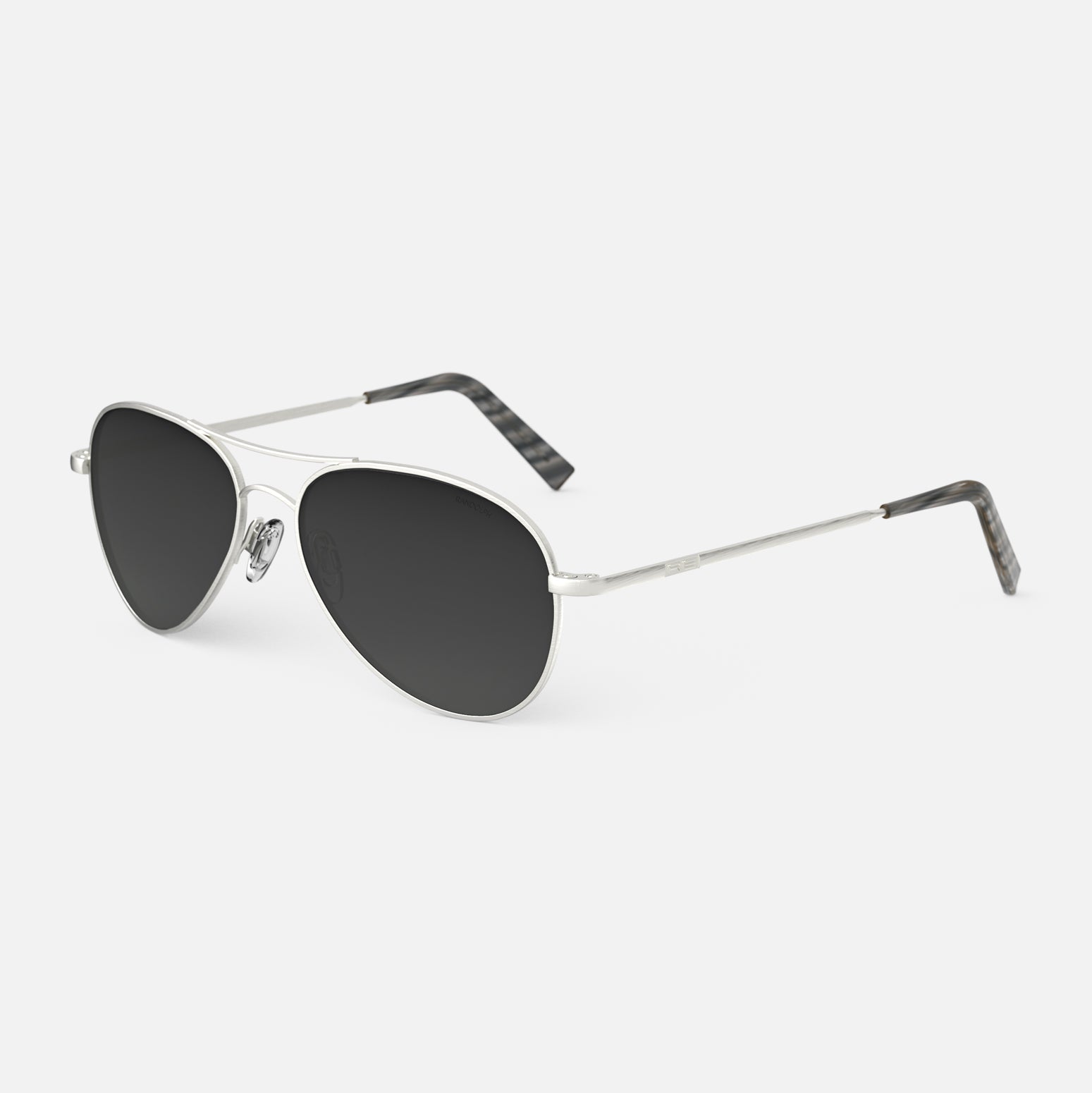 Randolph Amelia Satin Silver occhiali da sole 57mm grigio