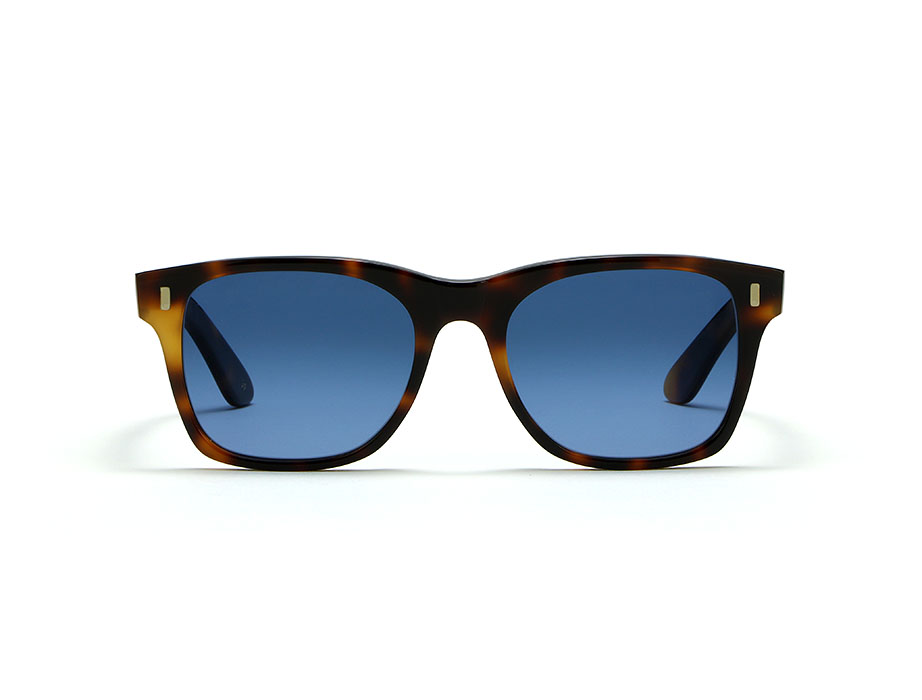 L.G.R Jambo occhiali da sole havana maculato lente blu sfumata