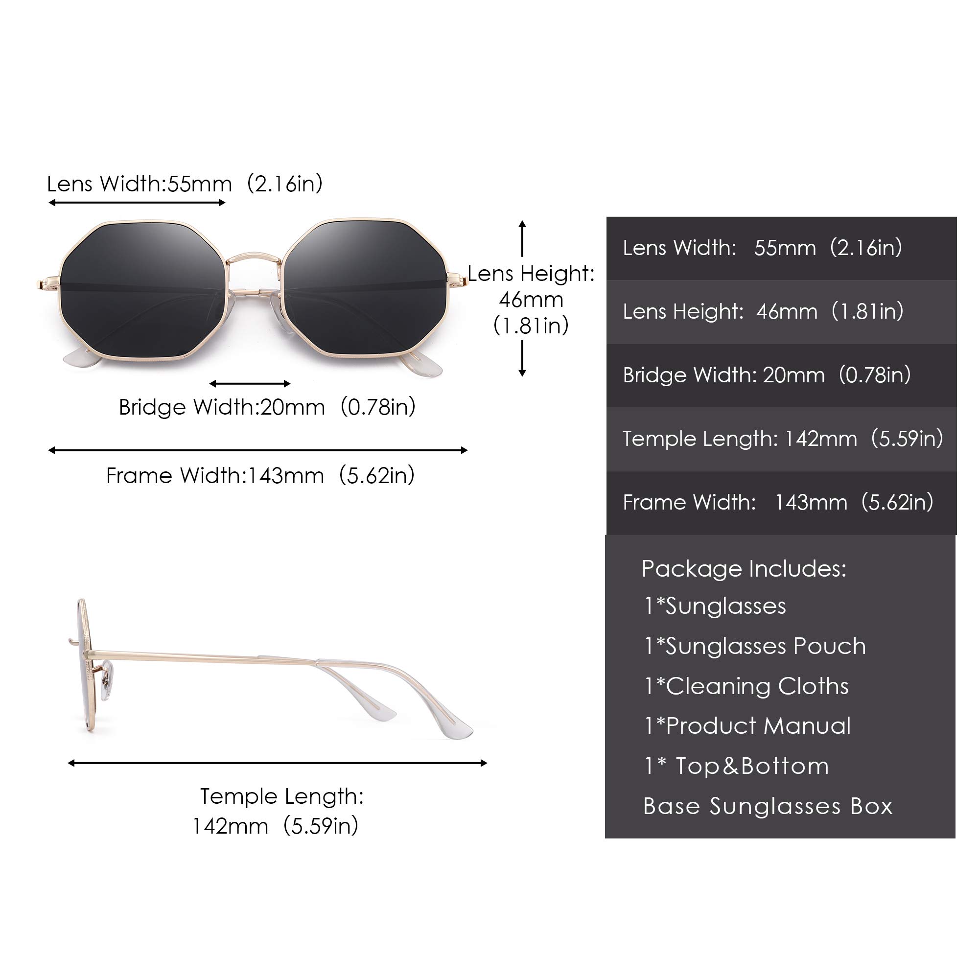 Glindar occhiali da sole polarizzati UV400 unisex
