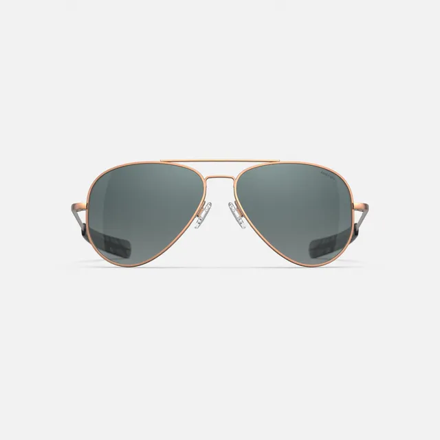 Randolph Concorde 22k Satin Rose Gold Slate occhiali da sole polarizzati