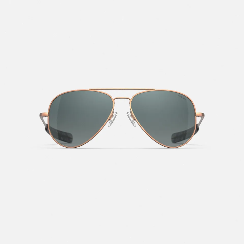 Randolph Concorde 22k Satin Rose Gold Slate occhiali da sole polarizzati