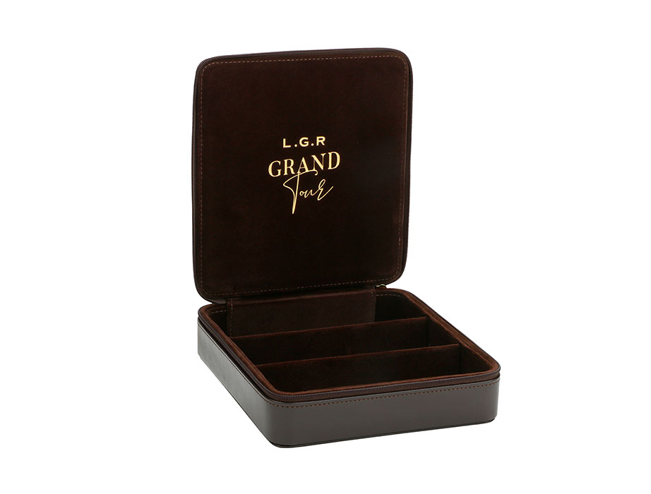 L.G.R Reunion Travel Case Grand Tour custodia 3 montature marrone