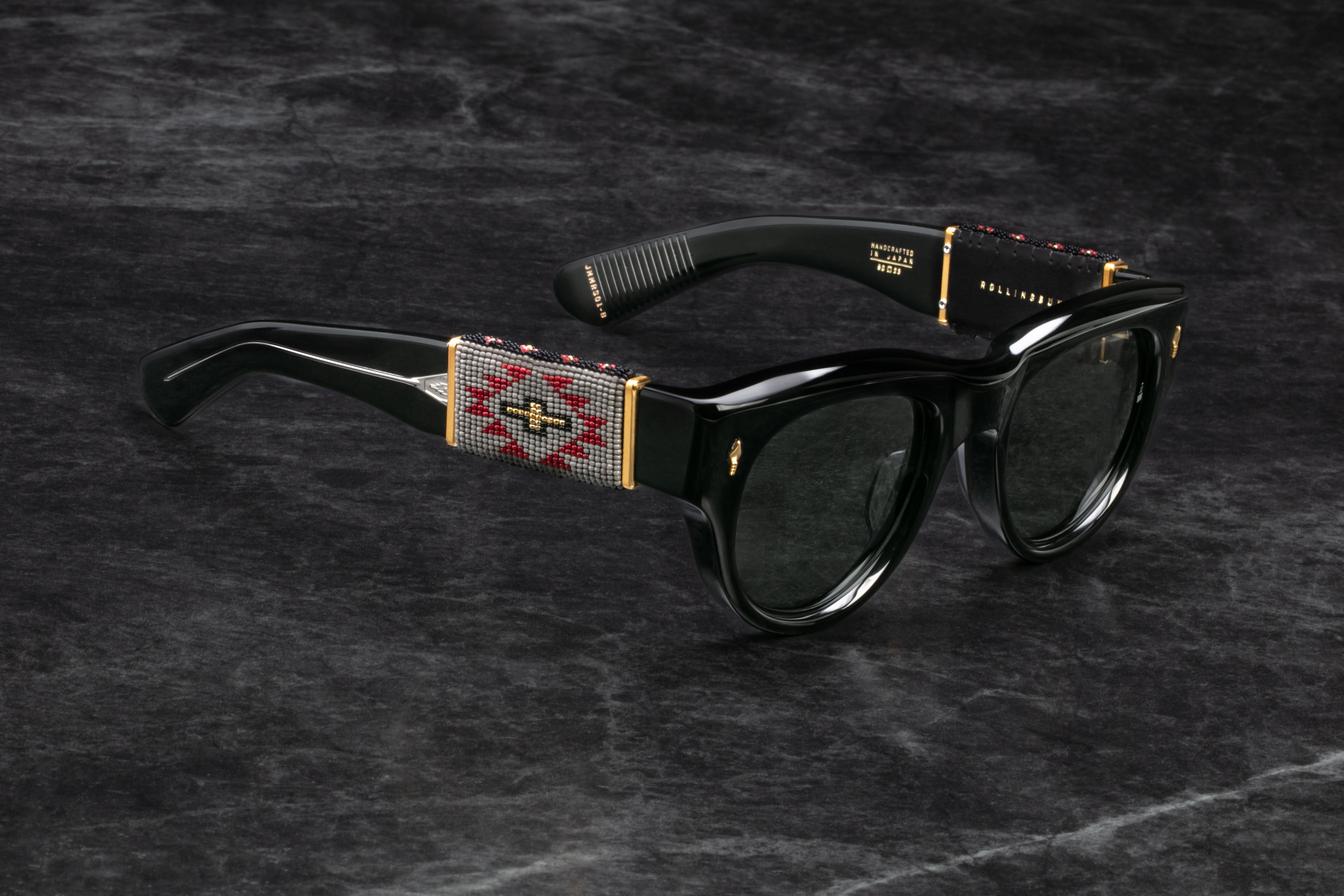 Jacques Marie Mage Beaded 1:1 #12 occhiali da sole Hematite CR39