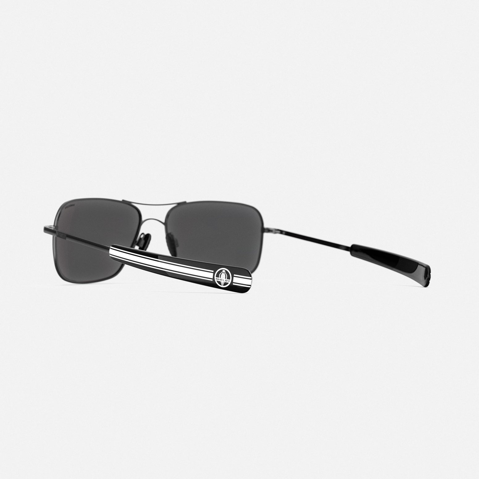 Randolph Shelby Archer Black Chrome occhiali da sole grigi