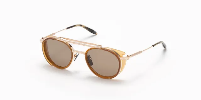 Akoni Horizon Skymapper occhiali da sole oro bianco ghiacciaio